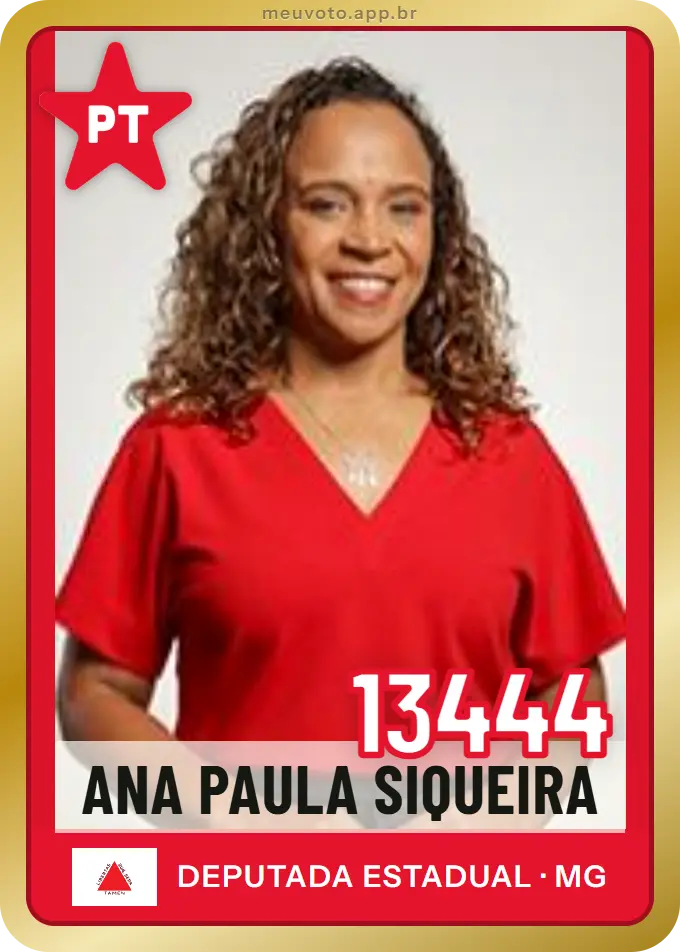Carta de Ana Paula Siqueira, número 13444, PT