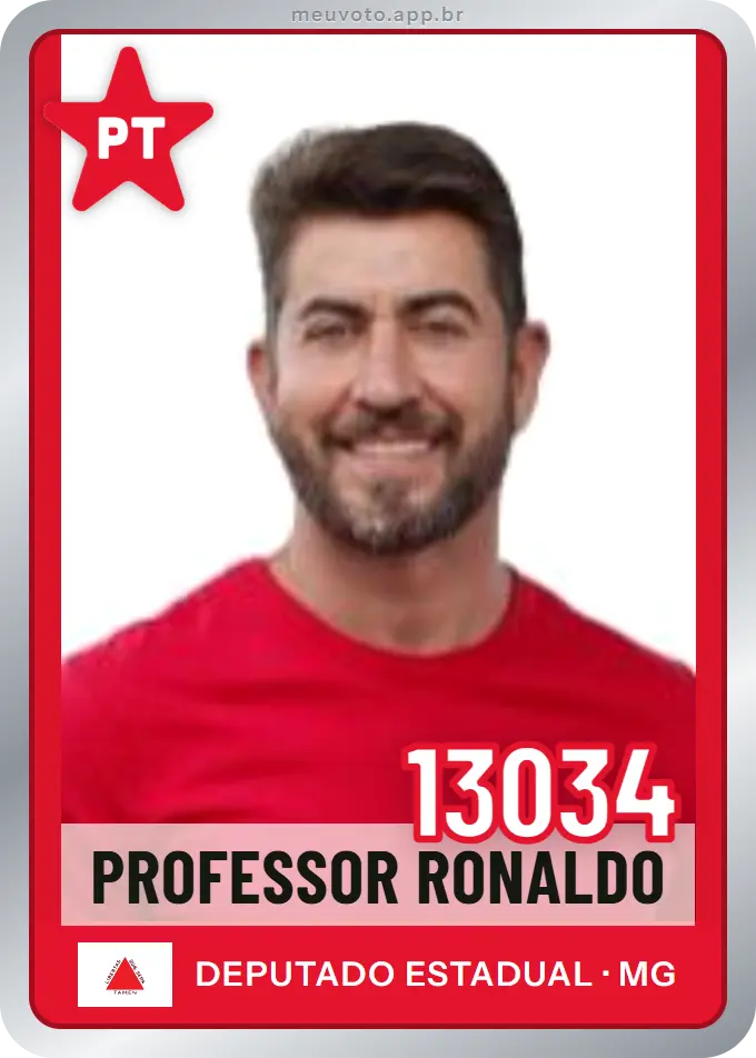 Carta de Professor Ronaldo, número 13034, PT