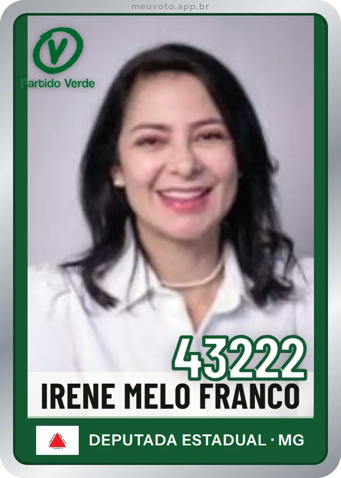 Carta de Irene Melo Franco, número 43222, PV