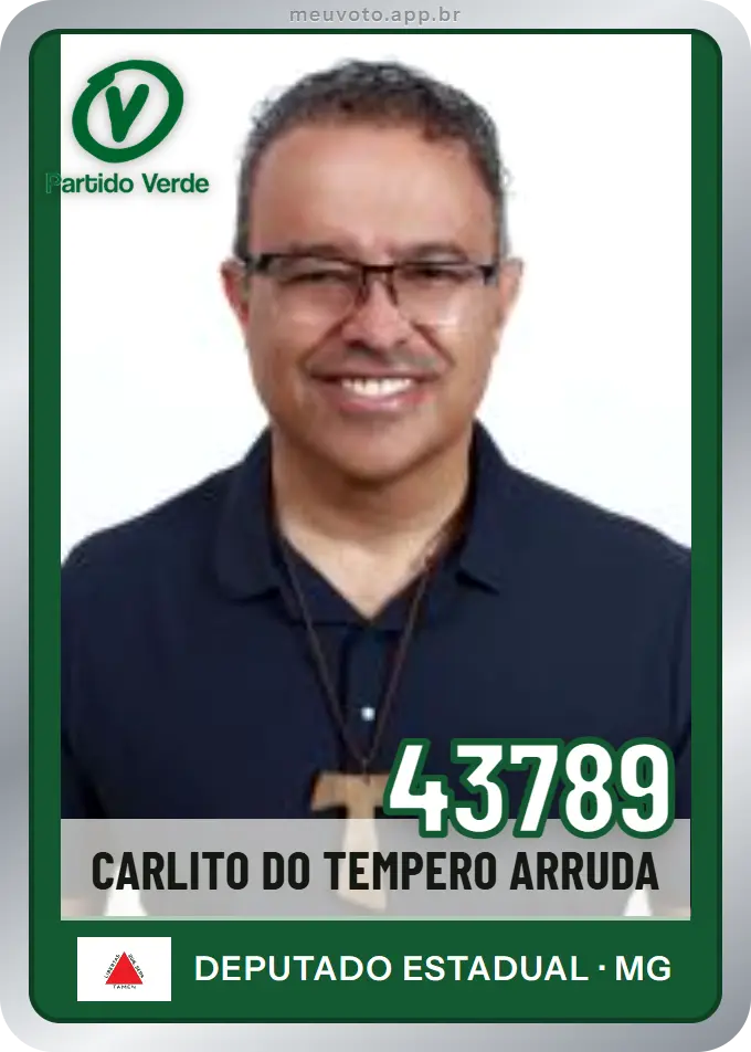 Carta de Carlito do Tempero Arruda, número 43789, PV