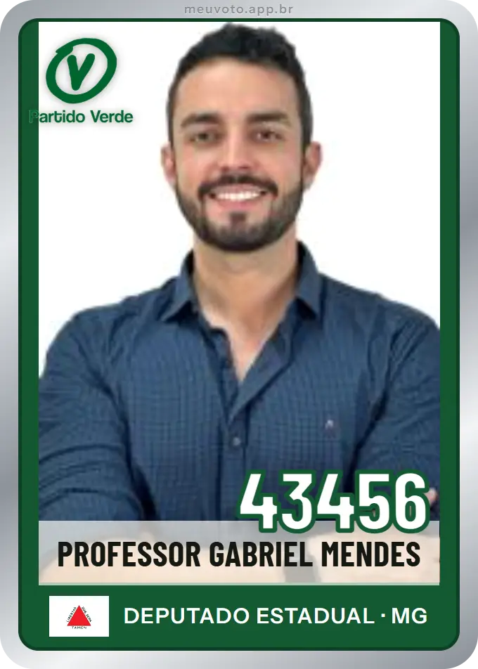 Carta de Professor Gabriel Mendes, número 43456, PV