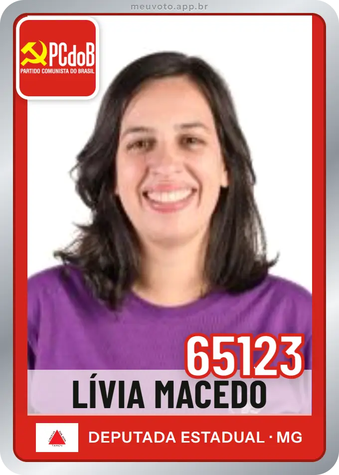 Carta de Lívia Macedo, número 65123, PCdoB