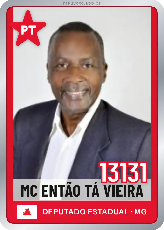 Carta de Mc Então Tá Vieira, número 13131, PT