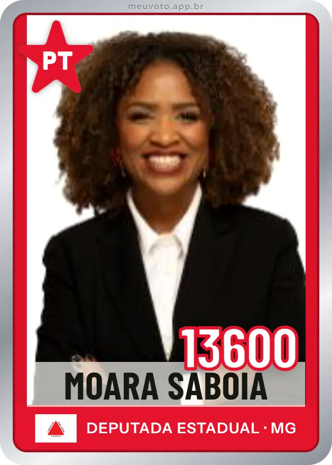 Carta de Moara Saboia, número 13600, PT