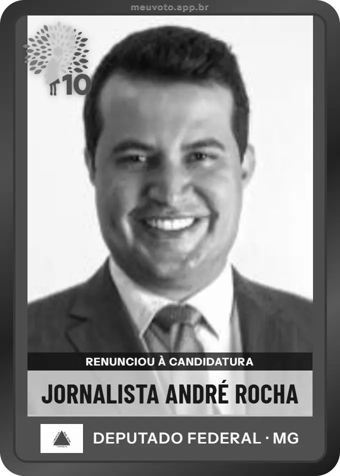 Carta de Jornalista André Rocha, Republicanos. Renunciou à candidatura e não vai à urna.