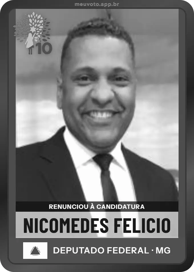 Carta de Nicomedes Felicio, Republicanos. Renunciou à candidatura e não vai à urna.