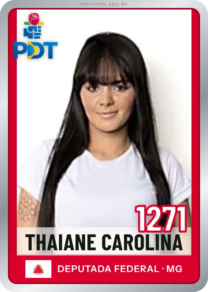 Carta de Thaiane Carolina, número 1271, PDT