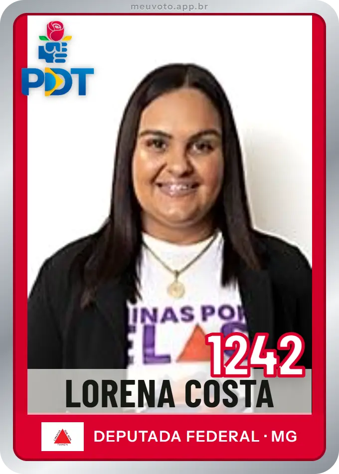 Carta de Lorena Costa, número 1242, PDT