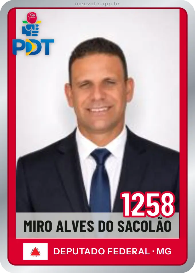 Carta de Miro Alves do Sacolão, número 1258, PDT