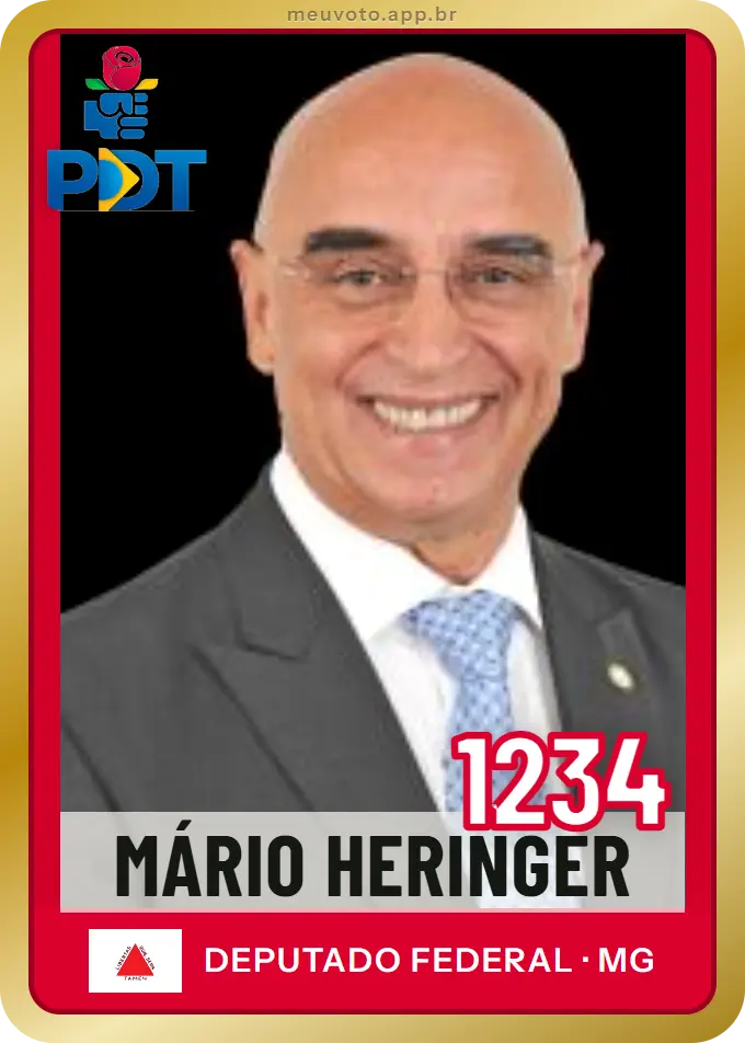 Carta de Mário Heringer, número 1234, PDT