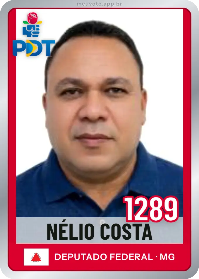 Carta de Nélio Costa, número 1289, PDT