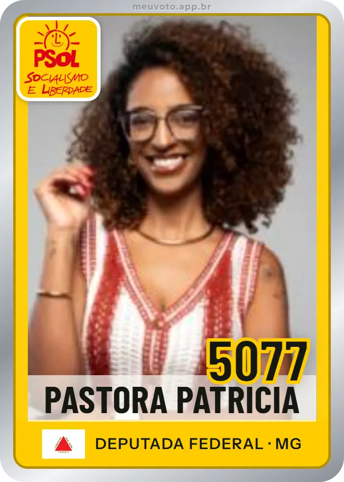 Carta de Pastora Patrícia, número 5077, PSOL
