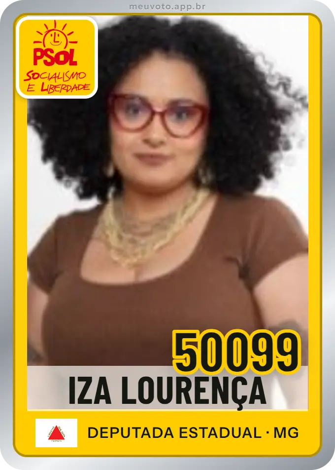 Carta de Iza Lourença, número 50099, PSOL