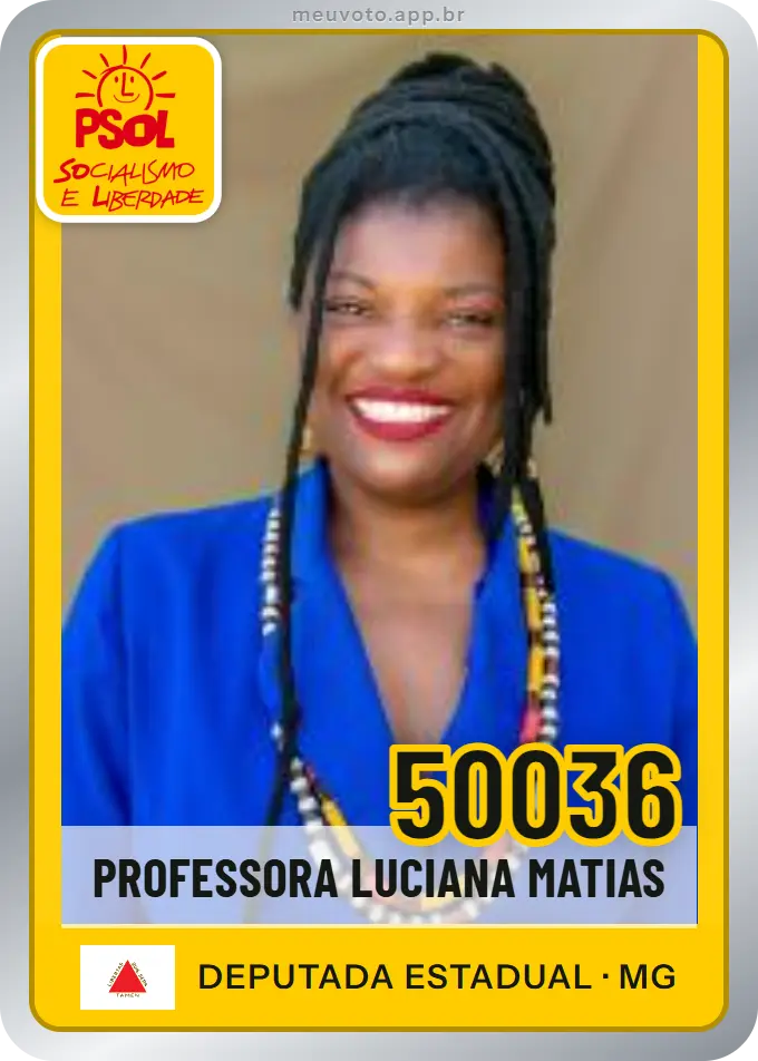 Carta de Professora Luciana Matias, número 50036, PSOL