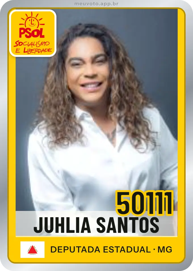 Carta de Juhlia Santos, número 50111, PSOL