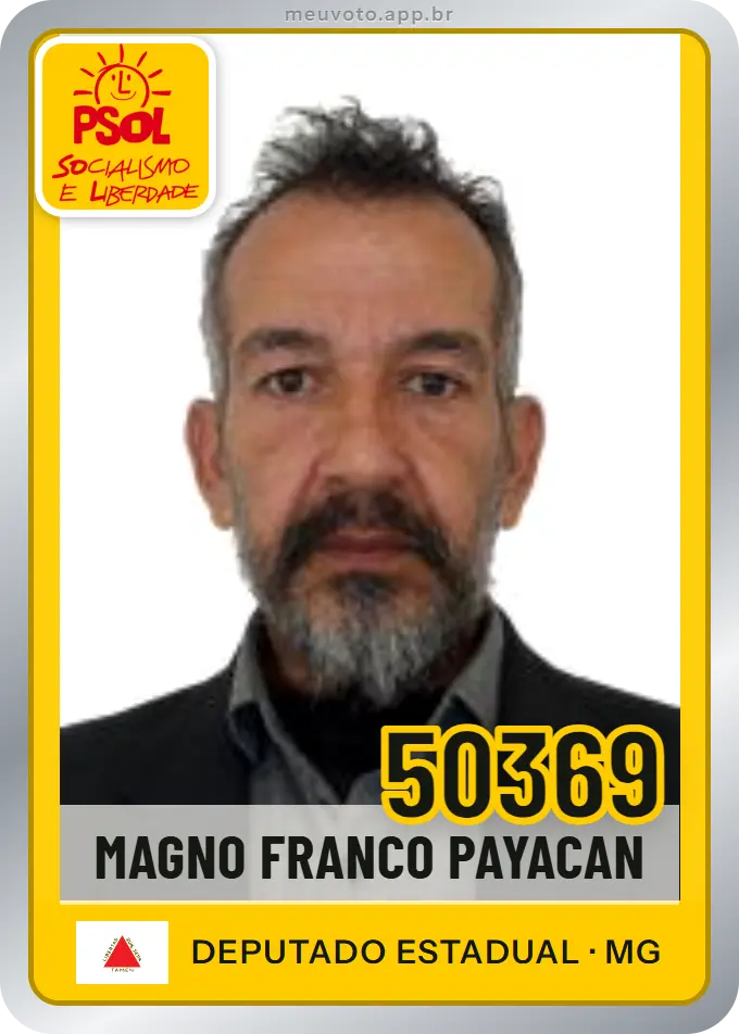 Carta de Magno Franco Payacan, número 50369, PSOL