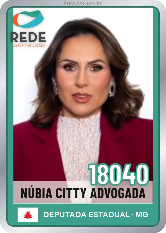 Carta de Núbia Citty Advogada, número 18040, Rede