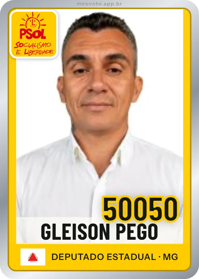 Carta de Gleison Pego, número 50050, PSOL