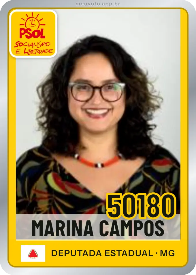Carta de Marina Campos, número 50180, PSOL