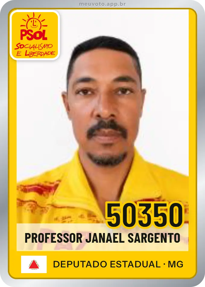 Carta de Professor Janael Sargento, número 50350, PSOL