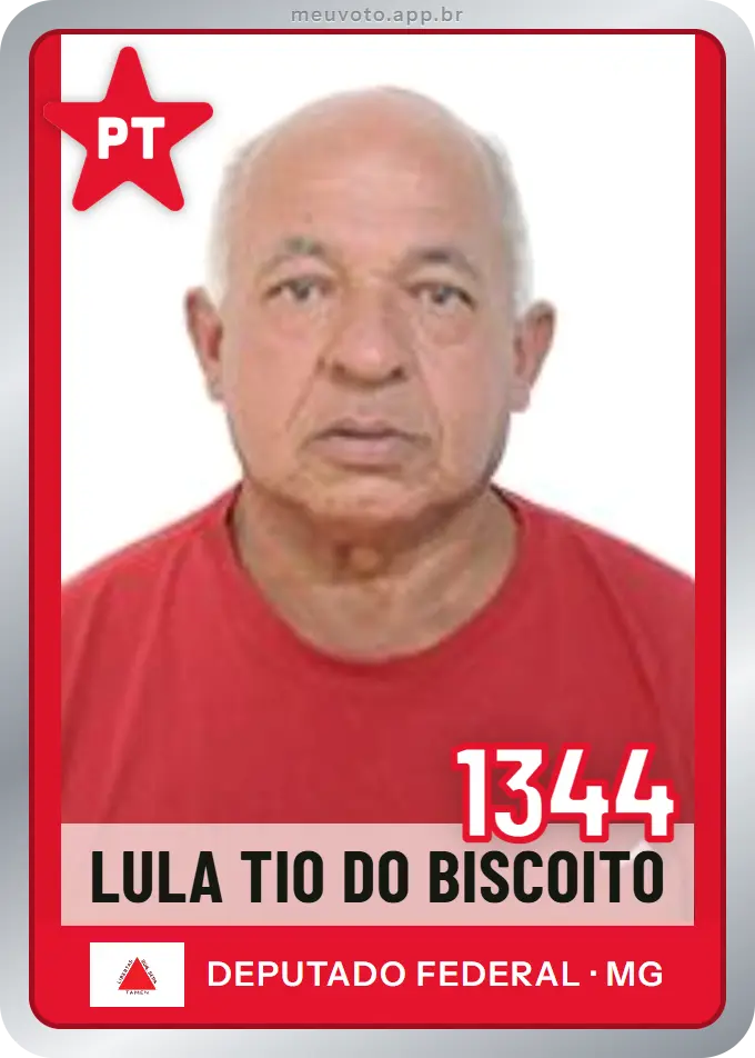 Carta de Lula Tio do Biscoito, número 1344, PT