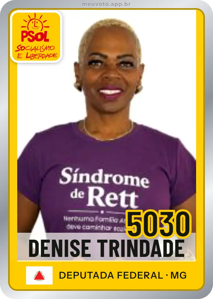 Carta de Denise Trindade, número 5030, PSOL