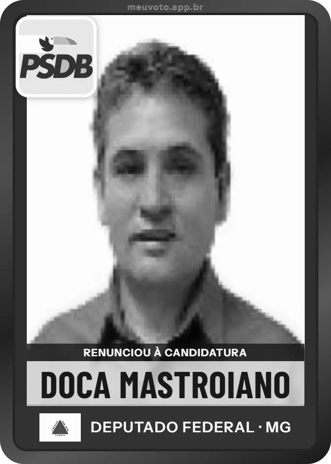 Carta de Doca Mastroiano, PSDB. Renunciou à candidatura e não vai à urna.