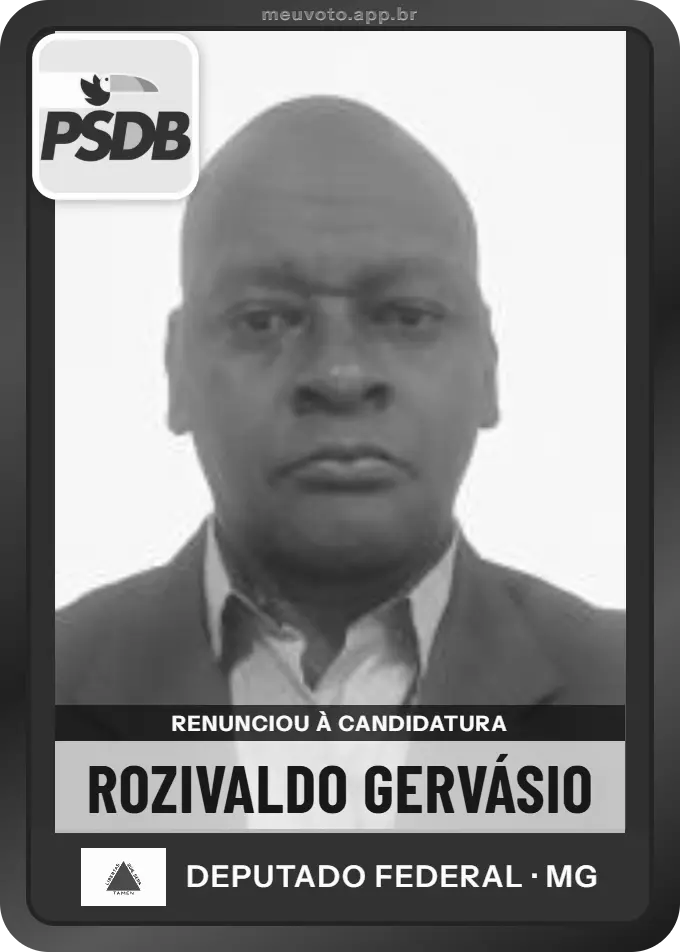 Carta de Rozivaldo Gervásio, PSDB. Renunciou à candidatura e não vai à urna.
