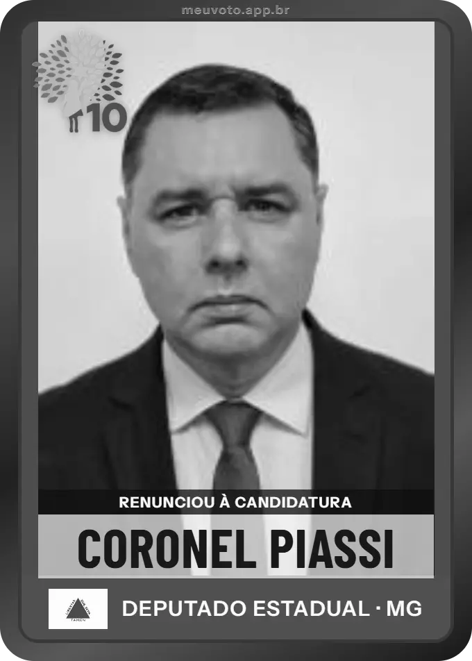 Carta de Coronel Piassi, Republicanos. Renunciou à candidatura e não vai à urna.