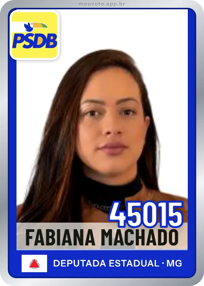 Carta de Fabiana Machado, número 45015, PSDB