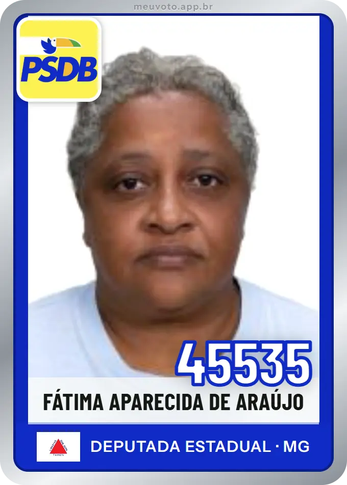 Carta de Fátima Aparecida de Araújo, número 45535, PSDB