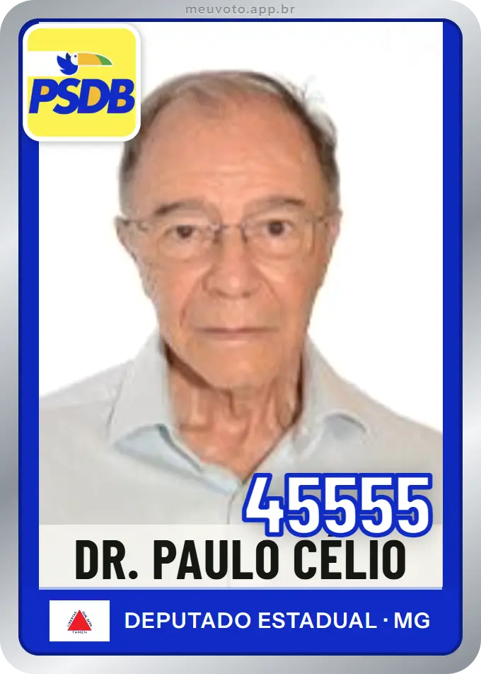 Carta de Dr. Paulo Célio, número 45555, PSDB