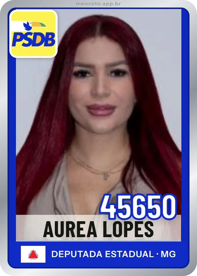Carta de Aurea Lopes, número 45650, PSDB