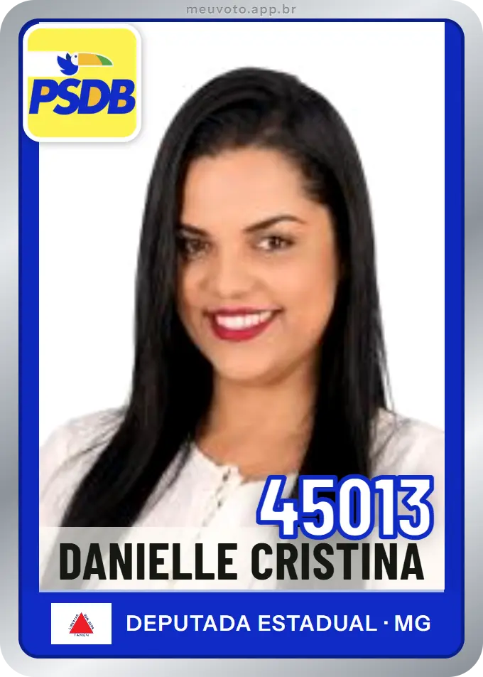 Carta de Danielle Cristina, número 45013, PSDB