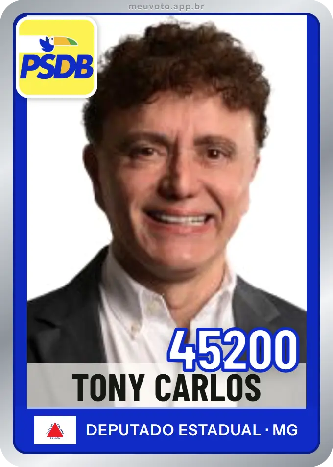 Carta de Tony Carlos, número 45200, PSDB