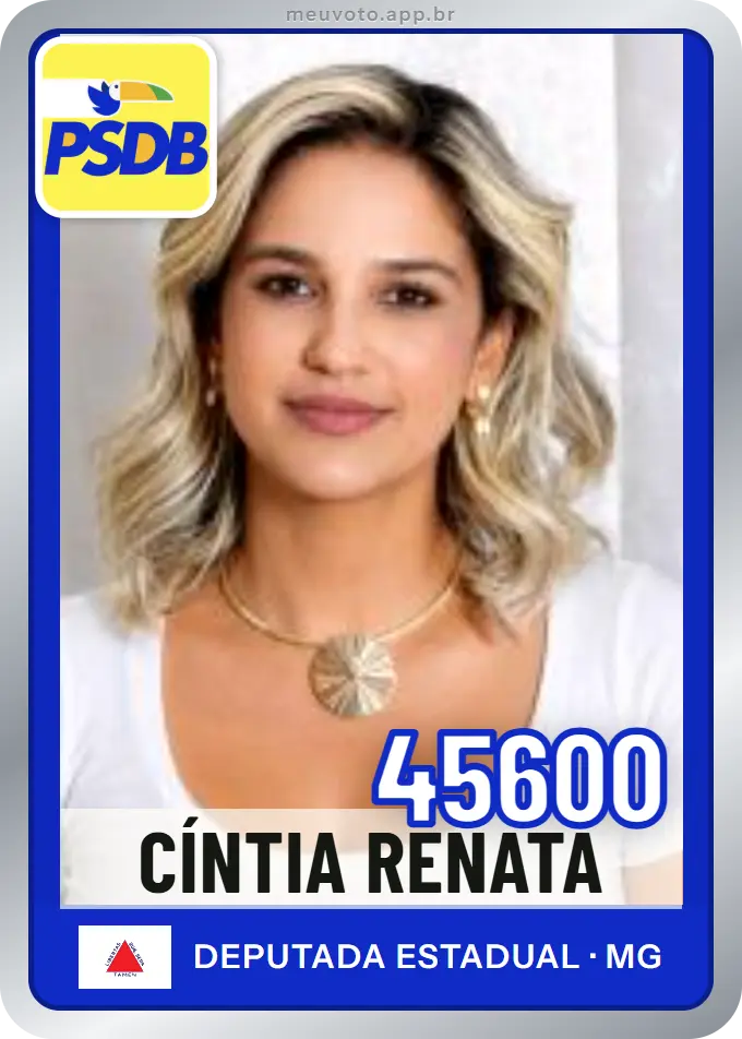 Carta de Cíntia Renata, número 45600, PSDB