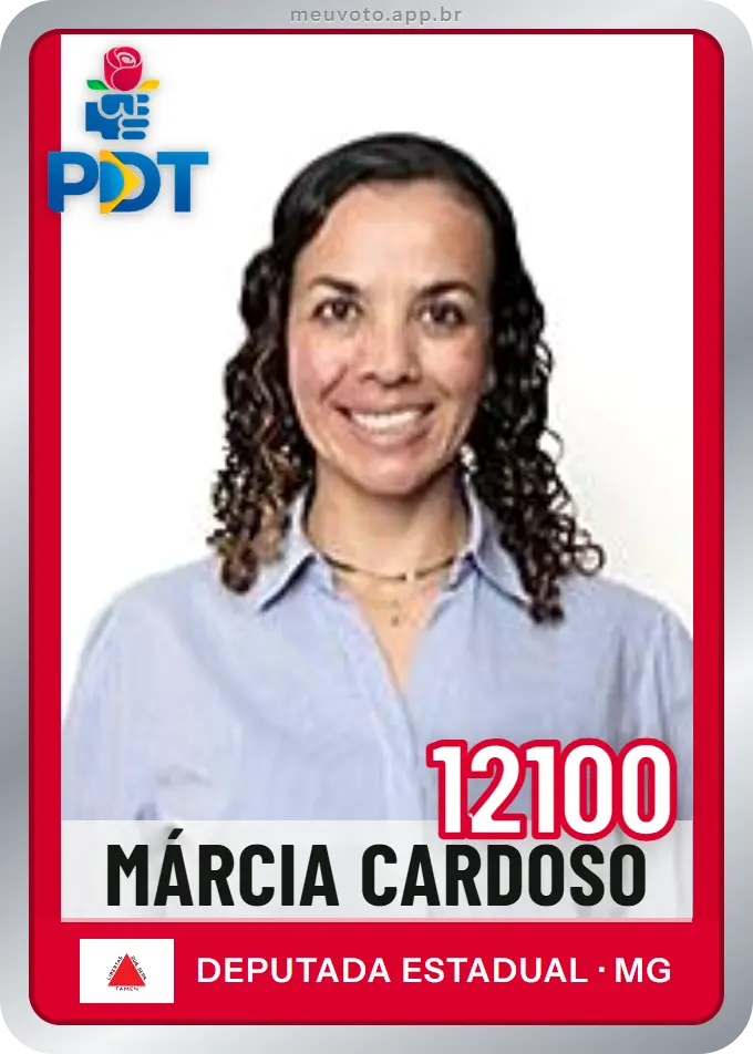 Carta de Márcia Cardoso, número 12100, PDT