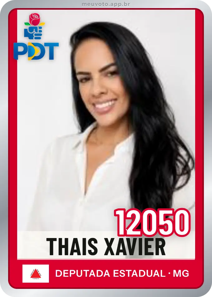 Carta de Thais Xavier, número 12050, PDT