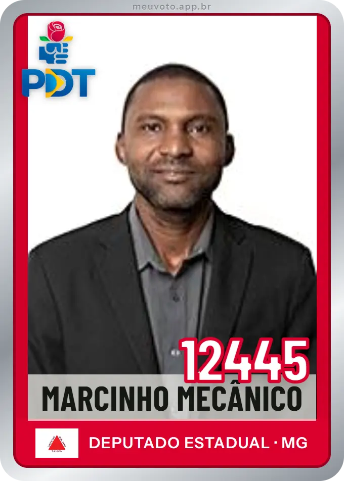 Carta de Marcinho Mecânico, número 12445, PDT