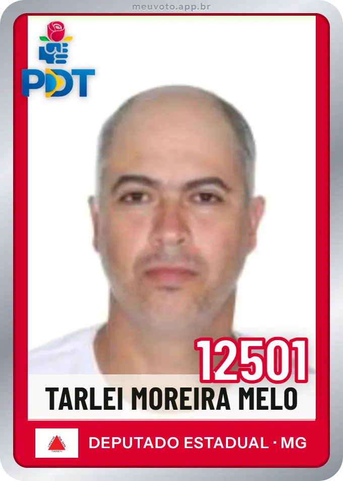 Carta de Tarlei  Moreira Melo, número 12501, PDT