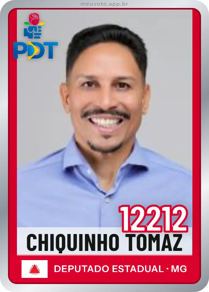 Carta de Chiquinho Tomaz, número 12212, PDT