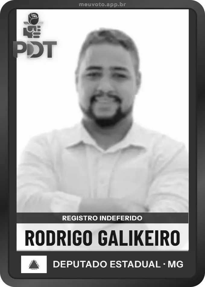 Carta de Rodrigo Galikeiro, PDT. Teve o registro indeferido pelo TSE e não vai à urna.