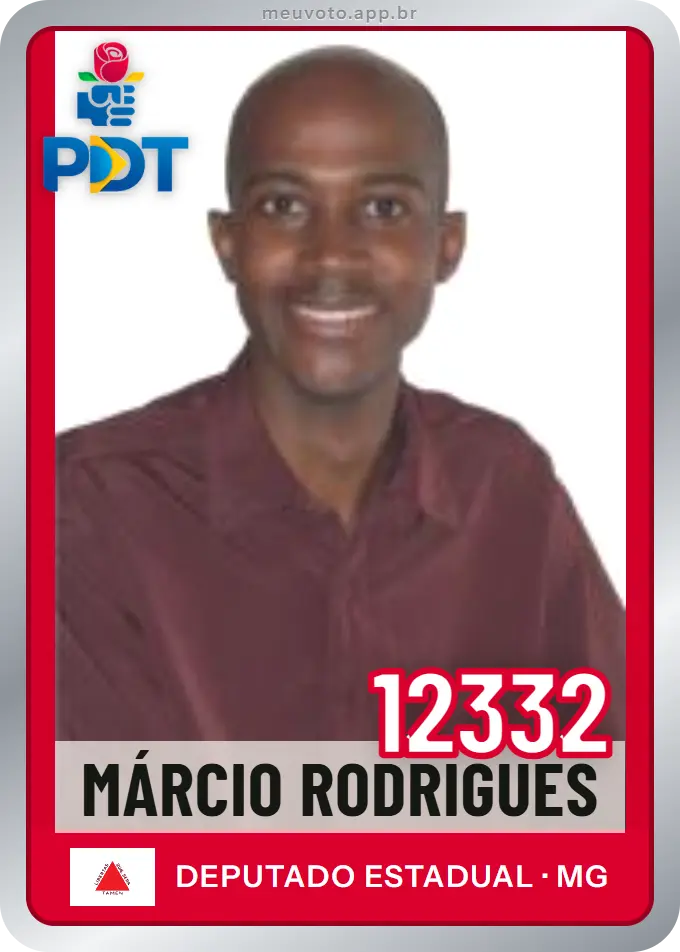 Carta de Márcio Rodrigues, número 12332, PDT