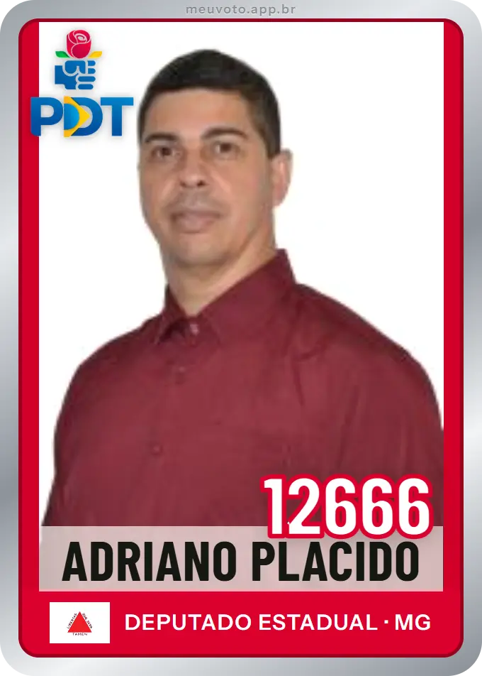 Carta de Adriano Plácido, número 12666, PDT