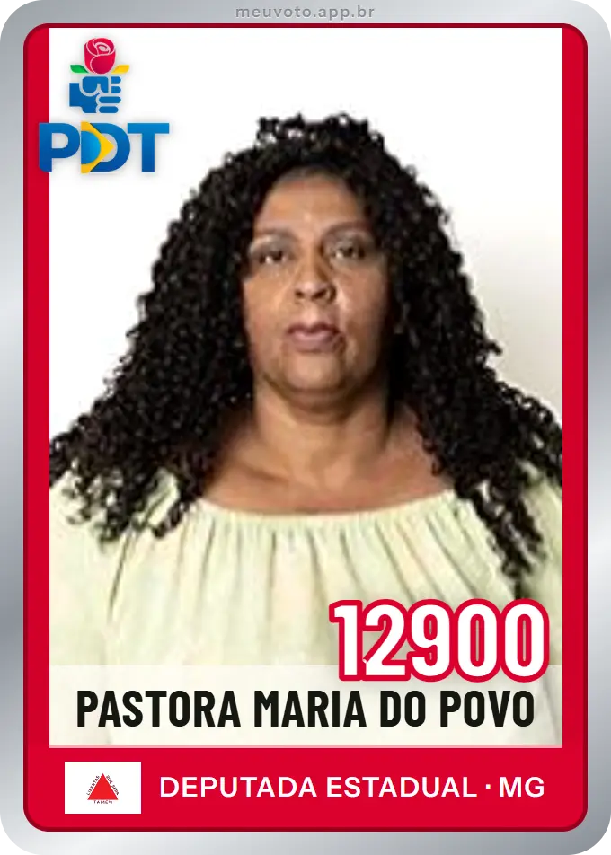 Carta de Pastora Maria do Povo, número 12900, PDT
