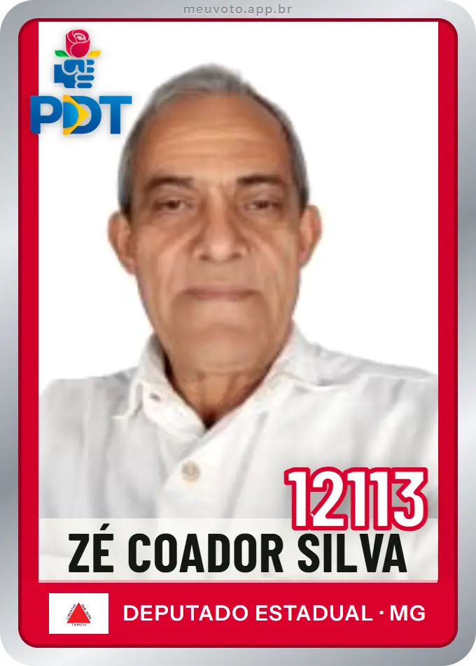 Carta de Zé Coador Silva, número 12113, PDT