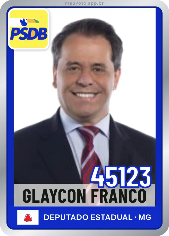 Carta de Glaycon Franco, número 45123, PSDB