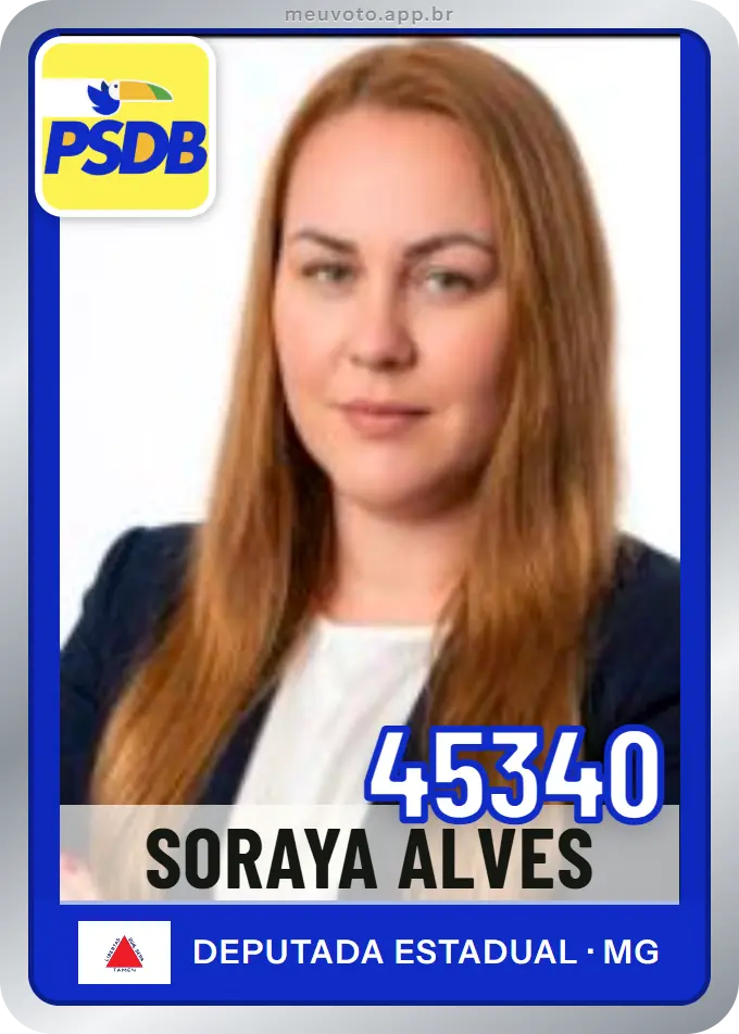 Carta de Soraya Alves, número 45340, PSDB