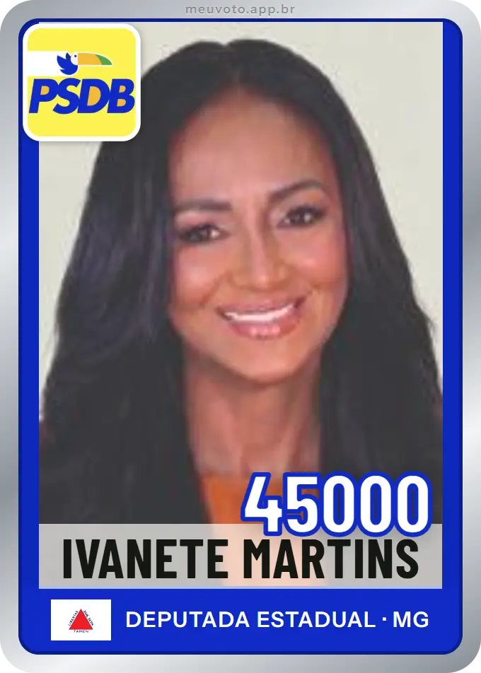 Carta de Ivanete Martins, número 45000, PSDB