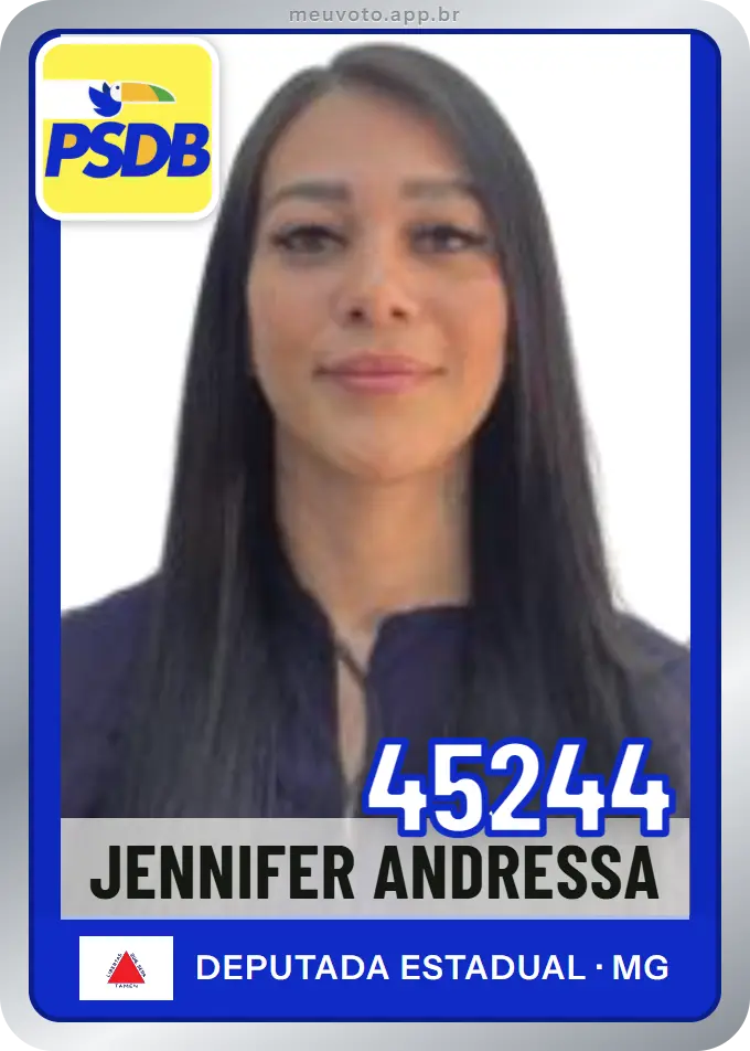 Carta de Jennifer Andressa, número 45244, PSDB